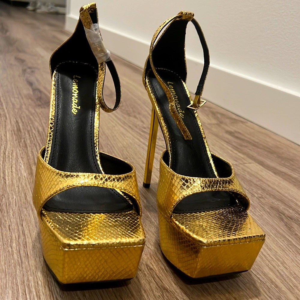 Platform heels.
